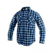 Herren-Langarmhemd TOM, blau-schwarz, Größe