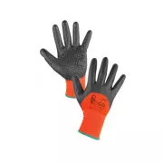 Beschichtete Handschuhe MITI, orange-grau, Größe