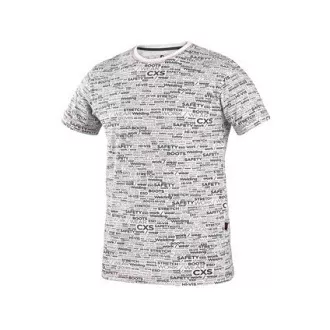 T-Shirt CXS DARREN, Kurzarm, Print CXS Logo, weiß, Größe