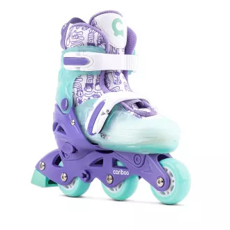 Kinder-Rollschuhe Cariboo Step One, lila und mint