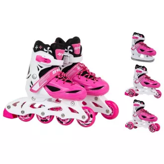 Rollschuhe 4in1 Enero KIDS - rosa und weiß