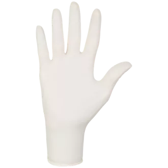 DERMAGEL COATED - Puderfreie Latexhandschuhe weiß, Innenschicht Polymer, 100 Stück