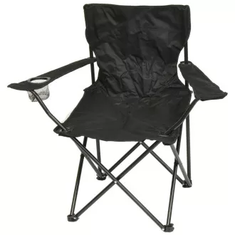 Camping-Klappstuhl, schwarz
