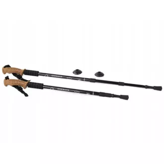 Nordic Walking-Trekkingstöcke mit ergonomischem Korkgriff, 135 cm, 2 Stück