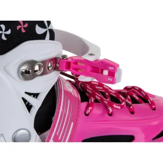 Rollschuhe 4in1 Enero KIDS - rosa und weiß