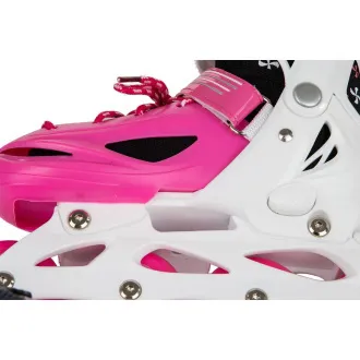 Rollschuhe 4in1 Enero KIDS - rosa und weiß Rollschuhe 4in1 Enero KIDS - rosa und weiß