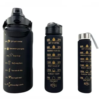Motivations-Sportflasche 3in1, 2000 ml 900 ml 300 ml Motivations-Sportflasche 3in1, 2000 ml 900 ml 300 ml