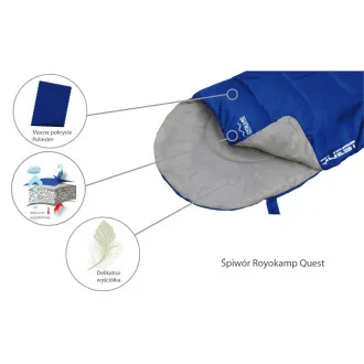 Touristenschlafsack Royokamp QUEST 210x70 cm, dunkelblau Touristenschlafsack Royokamp QUEST 210x70 cm, dunkelblau