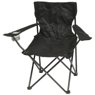 Camping-Klappstuhl, schwarz