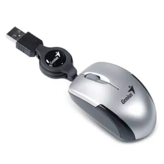 Genius Micro Traveler V2 Maus kabelgebunden, silber, 1200DPI Genius Micro Traveler V2 Maus kabelgebunden, silber, 1200DPI