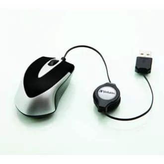 Kabelgebundene Maus, Verbatim Go Mini 49020, schwarz, optisch, 1000DPI
