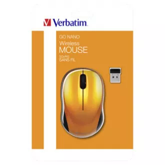 Kabellose Maus, Verbatim Go Nano 49045, orange, optisch, 1600DPI