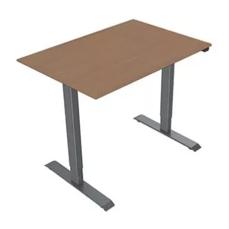 Arbeitstisch mit elektrischer Höhenverstellung 75x140cm, grau, ergo