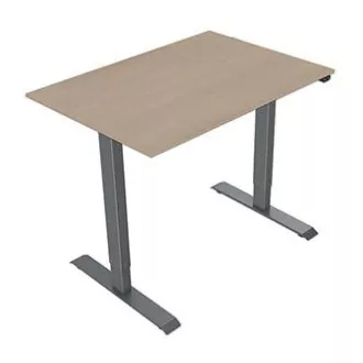 Arbeitstisch mit elektrischer Höhenverstellung 75x140cm, grau, ergo