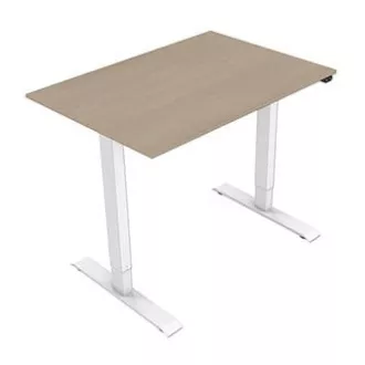 Arbeitstisch mit elektrischer Höhenverstellung 75x140cm, weiß, ergo