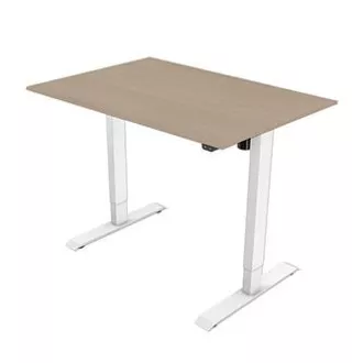 Arbeitstisch mit elektrischer Höhenverstellung 75x140cm, weiß, ergo
