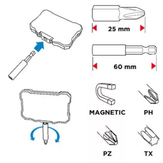 Bitset, 56H614, 8 Bits   Magnetbit 1/4", Farbbitauflösung, Graphit