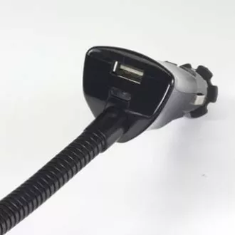 Halterung für Mobiltelefon, PDA, GPS Logo gelenkig, für Auto, in der Breite verstellbar, schwarz, Kunststoff, mit USB-Adapter 1,5 A, schwarz, mobil