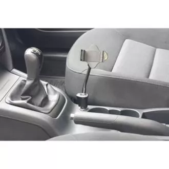 Halterung für Mobiltelefon, PDA, GPS Logo gelenkig, für Auto, in der Breite verstellbar, schwarz, Kunststoff, mit USB-Adapter 1,5 A, schwarz, mobil
