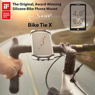 Handyhalter Bone Bike Tie X, für Fahrrad, größenverstellbar, schwarz, 4-6