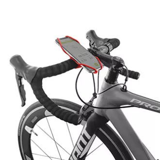 Handyhalter Bone Bike Tie 3, für Fahrrad, größenverstellbar, rot, 4,7-7,2