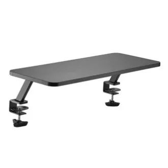 Monitorständer, am Schreibtisch zu befestigen, schwarz, Stahl, Spanplatte, 20 kg belastbar, Powerton, ergo Monitorständer, am Schreibtisch zu befestigen, schwarz, Stahl, Spanplatte, 20 kg belastbar, Powerton, ergo
