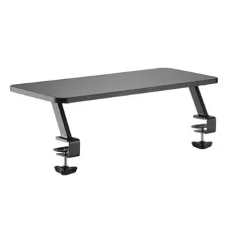 Monitorständer, am Schreibtisch zu befestigen, schwarz, Stahl, Spanplatte, 20 kg belastbar, Powerton, ergo Monitorständer, am Schreibtisch zu befestigen, schwarz, Stahl, Spanplatte, 20 kg belastbar, Powerton, ergo