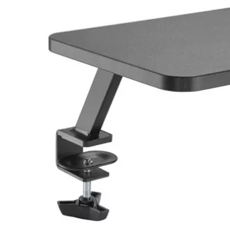 Monitorständer, am Schreibtisch zu befestigen, schwarz, Stahl, Spanplatte, 20 kg belastbar, Powerton, ergo Monitorständer, am Schreibtisch zu befestigen, schwarz, Stahl, Spanplatte, 20 kg belastbar, Powerton, ergo