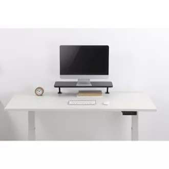 Monitorständer, am Schreibtisch zu befestigen, schwarz, Stahl, Spanplatte, 20 kg belastbar, Powerton, ergo Monitorständer, am Schreibtisch zu befestigen, schwarz, Stahl, Spanplatte, 20 kg belastbar, Powerton, ergo