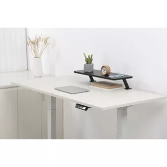 Monitorständer, am Schreibtisch zu befestigen, schwarz, Stahl, Spanplatte, 20 kg belastbar, Powerton, ergo Monitorständer, am Schreibtisch zu befestigen, schwarz, Stahl, Spanplatte, 20 kg belastbar, Powerton, ergo