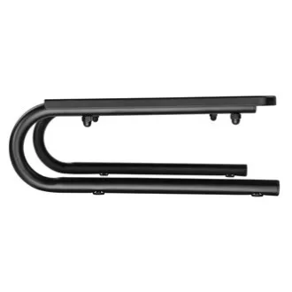 Monitorständer, Tastaturfach, schwarz, Stahl-Kunststoff, 20 kg Belastbarkeit, Powerton, ergo