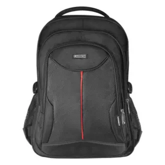 Laptop-Rucksack 15,6", Carbon, schwarzes Polyester, wasserdichter Boden und Seitentaschen, Defender