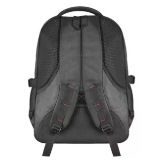 Laptop-Rucksack 15,6", Carbon, schwarzes Polyester, wasserdichter Boden und Seitentaschen, Defender