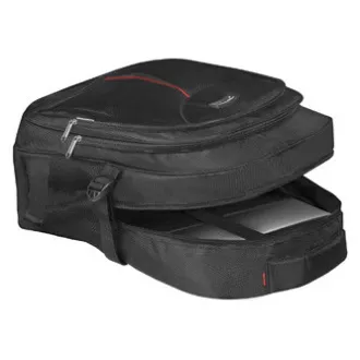 Laptop-Rucksack 15,6", Carbon, schwarzes Polyester, wasserdichter Boden und Seitentaschen, Defender