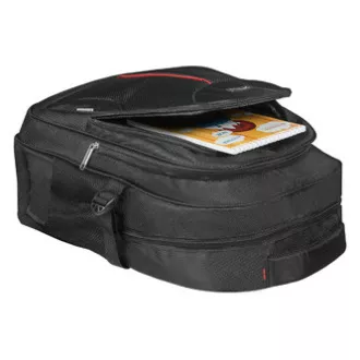 Laptop-Rucksack 15,6", Carbon, schwarzes Polyester, wasserdichter Boden und Seitentaschen, Defender