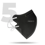 Nano waschbare Atemschutzmaske, FFP2, schwarz, universal, 5 St., Nanolab