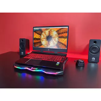 Laptop-Ständer, FN-40, farbig beleuchtet, mit Lüfter, schwarz-rot, Marvo, mit 2-Port-Hub, SELL Laptop-Ständer, FN-40, farbig beleuchtet, mit Lüfter, schwarz-rot, Marvo, mit 2-Port-Hub, SELL