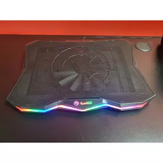 Laptop-Ständer, FN-40, farbig beleuchtet, mit Lüfter, schwarz-rot, Marvo, mit 2-Port-Hub, SELL Laptop-Ständer, FN-40, farbig beleuchtet, mit Lüfter, schwarz-rot, Marvo, mit 2-Port-Hub, SELL