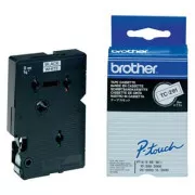 Brother Original-Farbband für Etikettendrucker, Brother, TC-291, schwarzer Druck/weißes Trägermaterial, laminiert, 7,7 m, 9 mm