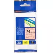 Brother Original-Farbband für Etikettendrucker, Brother, TZE-B51, schwarzer Druck/signalorangefarbenes Trägermaterial, laminiert, 5m, 24mm