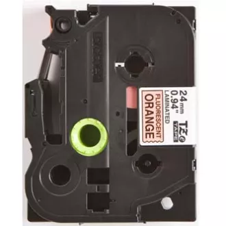 Brother Original-Farbband für Etikettendrucker, Brother, TZE-B51, schwarzer Druck/signalorangefarbenes Trägermaterial, laminiert, 5m, 24mm