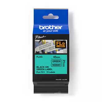 Brother Original-Farbband für Etikettendrucker, Brother, FLE-7511, schwarzer Druck/grünes Trägermaterial, unlaminiert, 21mm, 45mm x 10.5mm, 72k Brother Original-Farbband für Etikettendrucker, Brother, FLE-7511, schwarzer Druck/grünes Trägermaterial, unlaminiert, 21mm, 45mm x 10.5mm, 72k