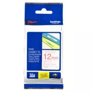 Brother Original-Farbband für Etikettendrucker, Brother, TZE-132, roter Druck/durchsichtiges Trägermaterial, laminiert, 8m, 12mm
