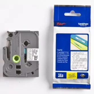 Brother Original-Farbband für Etikettendrucker, Brother, TZE-135, weißer Druck/durchsichtiges Trägermaterial, laminiert, 8m, 12mm