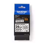 Brother Original-Farbband für Etikettendrucker, Brother, TZE-S151, schwarzer Druck/durchsichtiges Trägermaterial, laminiert, 8m, 24mm, extreme adh