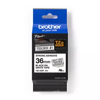 Brother Original-Farbband für Etikettendrucker, Brother, TZE-S261, schwarzer Druck/weißes Trägermaterial, laminiert, 8m, 36mm, stark haftend Brother Original-Farbband für Etikettendrucker, Brother, TZE-S261, schwarzer Druck/weißes Trägermaterial, laminiert, 8m, 36mm, stark haftend