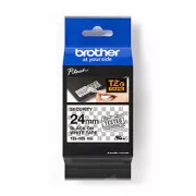 Brother original Etikettendruckerband, Brother, TZE-SE5, schwarzer Druck/weißes Trägermaterial, laminiert, 8m, 24mm, Versiegelung