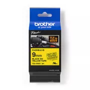 Brother original Farbband für Etikettendrucker, Brother, TZEFX621, schwarzer Druck/gelbe Rückseite, laminiert, 8m, 9mm, flexibel