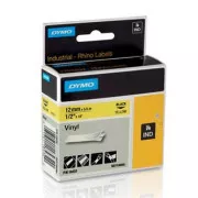 Dymo original Etikettendruckerband, Dymo, 18432, S0718450, schwarzer Druck/gelber Träger, 5,5m, 12mm, RHINO vinyl profi D1