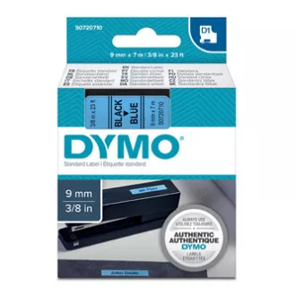 Dymo Original Farbband für Etikettendrucker, Dymo, 40916, S0720710, schwarzer Druck/blaues Trägermaterial, 7m, 9mm, D1 Dymo Original Farbband für Etikettendrucker, Dymo, 40916, S0720710, schwarzer Druck/blaues Trägermaterial, 7m, 9mm, D1